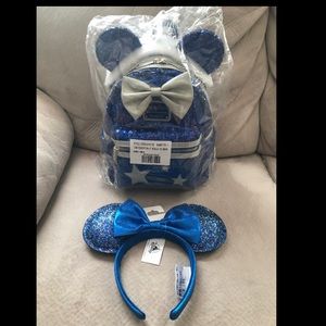 New Disney Parks Loungefly Backpack - Mickey Mouse - Wishes Come True/l & Ears